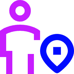 User Pin Icon from Sharp Neon Set