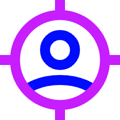 User Target Icon from Sharp Neon Set