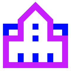 Government Building 1 Icon from Sharp Neon Set