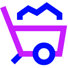 Mine Cart 1 Icon from Sharp Neon Set