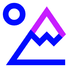 Mountain Icon from Sharp Neon Set