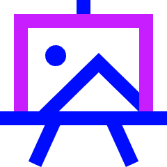 Painting Board Icon from Sharp Neon Set