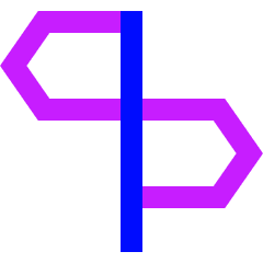 Street Sign Icon from Sharp Neon Set