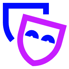 Theater Mask Icon from Sharp Neon Set