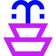 Water Fountain Icon from Sharp Neon Set