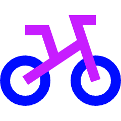 Bicycle Bike Icon from Sharp Neon Set