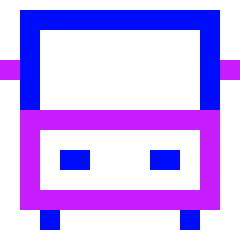 Bus Icon from Sharp Neon Set