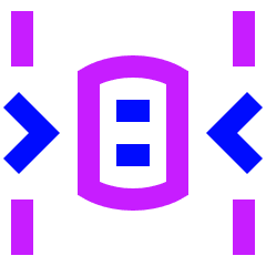 Car Top Side Arrow Icon from Sharp Neon Set