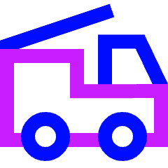 Firefighter Truck Icon from Sharp Neon Set