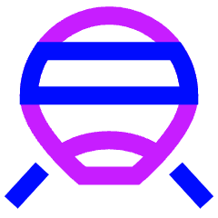High Speed Train Front Icon from Sharp Neon Set
