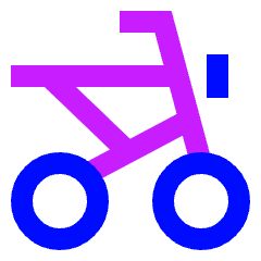 Motorcycle Side Icon from Sharp Neon Set