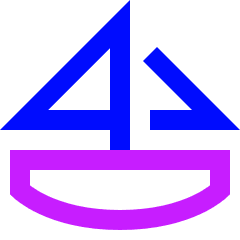 Sail Ship Icon from Sharp Neon Set