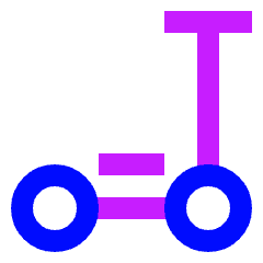 Scooter Icon from Sharp Neon Set