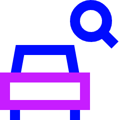 Search Car Icon from Sharp Neon Set