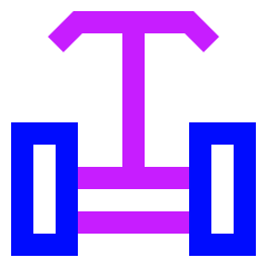 Segway Front Icon from Sharp Neon Set