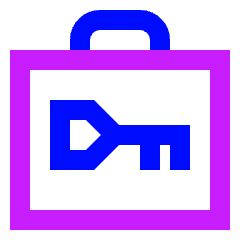 Baggage Lockers Icon from Sharp Neon Set