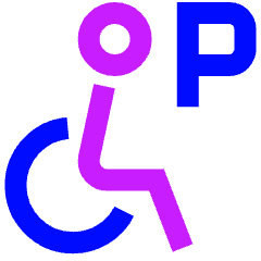 Disability Parking Icon from Sharp Neon Set