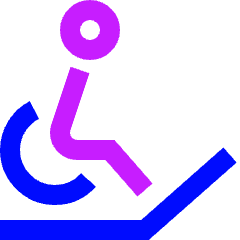 Disability Slope Icon from Sharp Neon Set