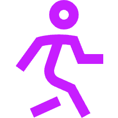 Figure Walking Icon from Sharp Neon Set