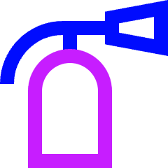 Fire Extinguisher Sign Icon from Sharp Neon Set
