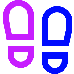 Footprint Icon from Sharp Neon Set