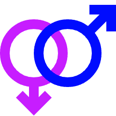 Gender Gay 1 Icon from Sharp Neon Set