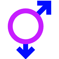 Gender Gay 2 Icon from Sharp Neon Set