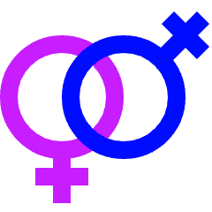 Gender Lesbian 1 Icon from Sharp Neon Set