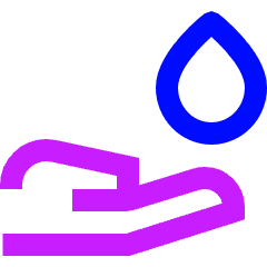 Hand Washing Icon from Sharp Neon Set