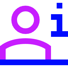 Information Desk Icon from Sharp Neon Set
