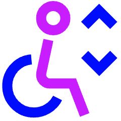 Lift Disability 1 Icon from Sharp Neon Set