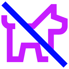 No Pets Allowed Icon from Sharp Neon Set