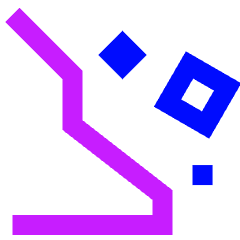 Rock Slide Icon from Sharp Neon Set