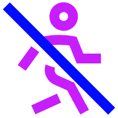 Signage Pedestrian No Crossing Icon from Sharp Neon Set