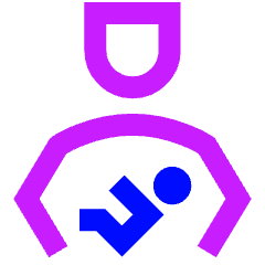 Signage Priority Infant Person Icon from Sharp Neon Set