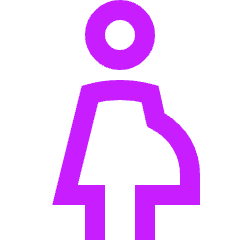 Signage Priority Pregnant Woman Icon from Sharp Neon Set