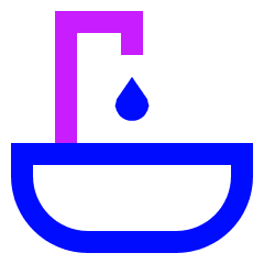 Sink Icon from Sharp Neon Set