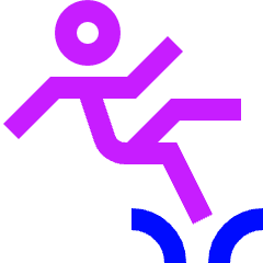 Slippery Sign Icon from Sharp Neon Set