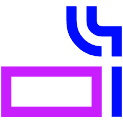 Smoking Area Icon from Sharp Neon Set