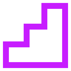 Stairs 1 Icon from Sharp Neon Set