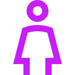 Toilet Women Icon from Sharp Neon Set