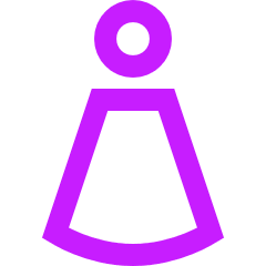 Toiltet Sign Woman Icon from Sharp Neon Set