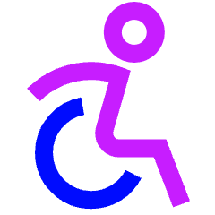 Wheelchair 2 Icon from Sharp Neon Set