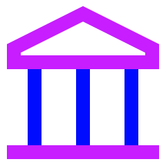 Bank Icon from Sharp Neon Set