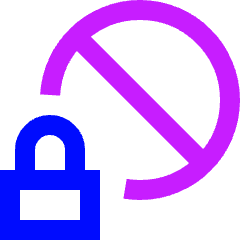 Permanent Block Account Security Icon from Sharp Neon Set