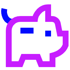 Piggy Bank Icon from Sharp Neon Set