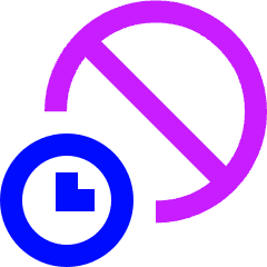 Temporary Block Account Security Icon from Sharp Neon Set
