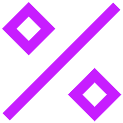 Discount Percent Alternate Icon from Sharp Neon Set