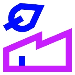 Factory Eco Icon from Sharp Neon Set