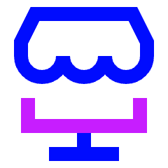 Store Computer Icon from Sharp Neon Set